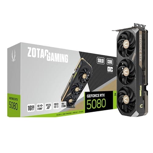 Zotac GAMING SOLID CORE OC GeForce RTX 5080 16GB GDDR7 Black / Copper main image