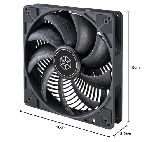Silverstone Air Penetrator 184i PRO 180mm Black PWM 4th Generation image