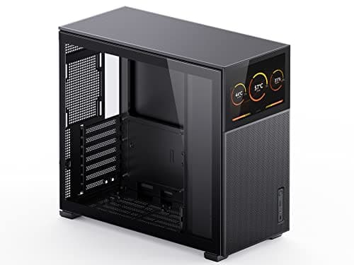 Jonsbo D41 ATX Mid Tower Black with Mesh Screen, Tempered Glass Side Panel, USB 3.2 Gen 2 Type-C, and USB 3.2 Gen 1 Type-A image