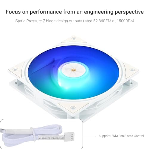 Thermalright TL-P12W-S 120mm White Addressable RGB PWM 52.86 CFM 1-Pack image