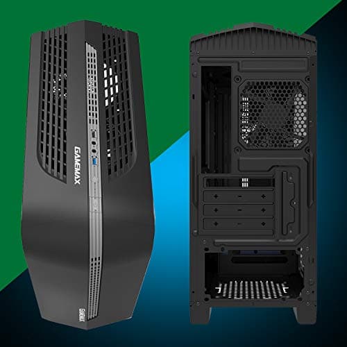 GameMax Centauri MicroATX Mid Tower Black / Gray with Acrylic Side Panel and USB 3.2 Gen 1 Type-A USB 2.0 Type-A image