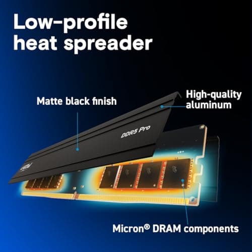 Crucial CP2K64G56C46U5 Black DDR5-5600 CL46 128GB (2x64GB) image