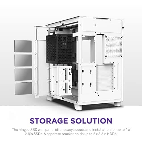 NZXT H9 Elite ATX Mid Tower White with Tempered Glass Side Panel and USB 3.2 Gen 2x2 Type-C, USB 3.2 Gen 1 Type-A image