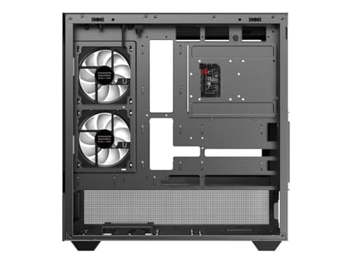DIYPC ARGB-N5-BK ATX Mid Tower Black with Tempered Glass Side Panel and USB 3.2 Gen 2 Type-C USB 3.2 Gen 1 Type-A image