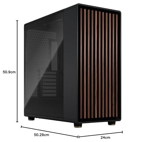 Fractal Design North XL ATX Full Tower Black with Tinted Tempered Glass Side Panel and USB 3.2 Gen 2 Type-C, USB 3.2 Gen 1 Type-A image