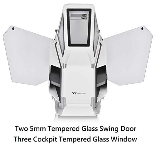 Thermaltake AH T600 Snow ATX Full Tower White / Black Tempered Glass Side Panel, Front Panel: USB 3.2 Gen 2 Type-C, USB 3.2 Gen 1 Type-A, USB 2.0 Type-A image