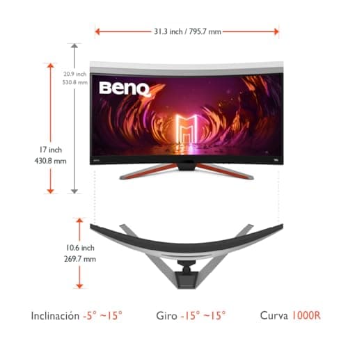 BenQ Mobiuz EX3410R 34" 1440p 144Hz VA Curved Monitor image