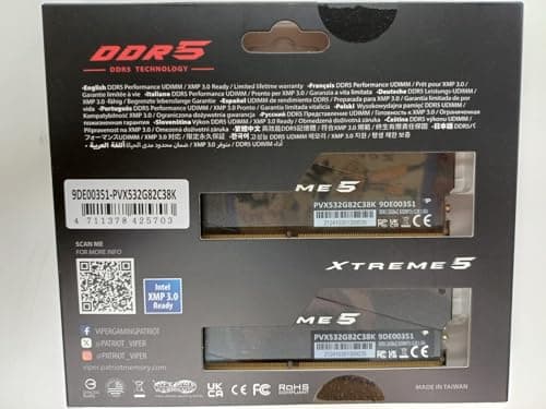 Patriot Viper Xtreme 5 Black DDR5-8200 CL38 32GB (2x16GB) image