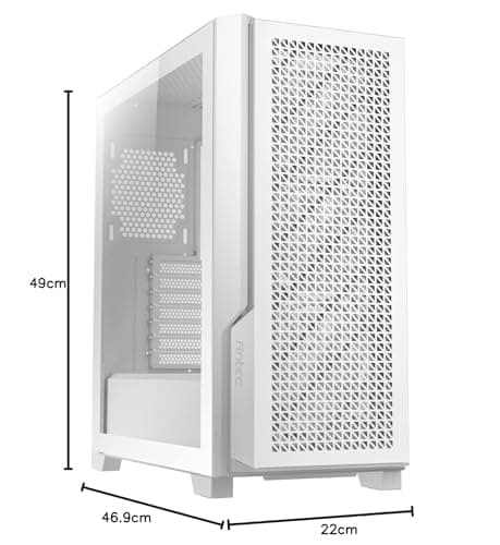 Antec P20C ATX Mid Tower White with Tempered Glass Side Panel and USB 3.2 Gen 2 Type-C, USB 3.2 Gen 1 Type-A image