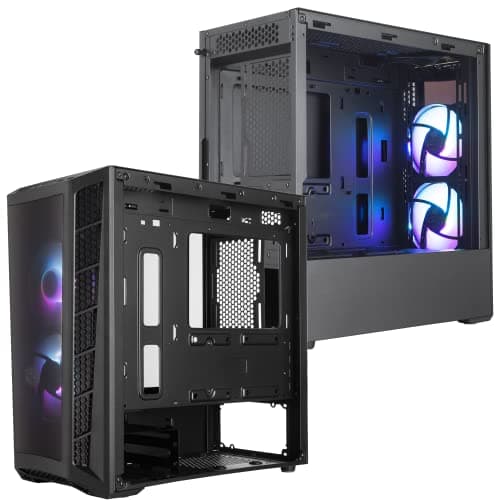 Cooler Master MasterBox MB320L ARGB MicroATX Mini Tower Black with Tempered Glass Side Panel and USB 3.2 Gen 1 Type-A Front Panel image