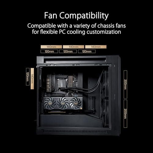 Asus ProArt PA602 ATX Mid Tower Black Tempered Glass Side Panel image