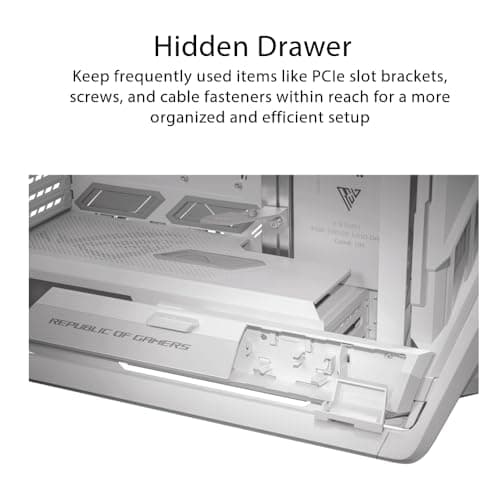  ASUS ROG Hyperion GR701 Tempered Glass eATX Full Tower Computer Case - White image