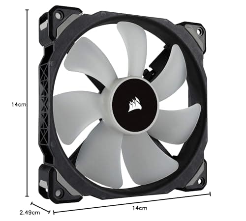 Corsair ML140 PRO 140mm RGB PWM 55.4 CFM Black / White 1-Pack image
