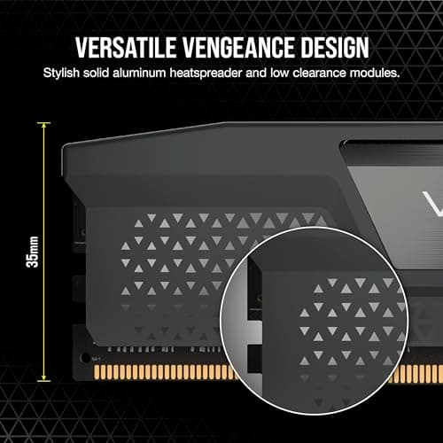 Corsair Vengeance 64GB (2 x 32GB) DDR5-6000 PC5-48000 CL30 Dual Channel Desktop Memory Kit CMK64GX5M2B6000C30 image
