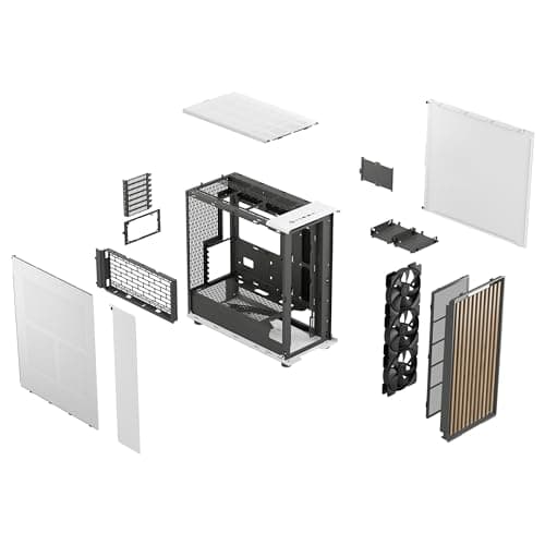 Fractal Design North XL ATX Full Tower White with Mesh Side Panel and USB 3.2 Gen 2 Type-C, USB 3.2 Gen 1 Type-A image
