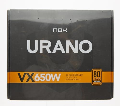 NOX URANO VX Black / Orange 650W Non-Modular 80+ Bronze Certified image