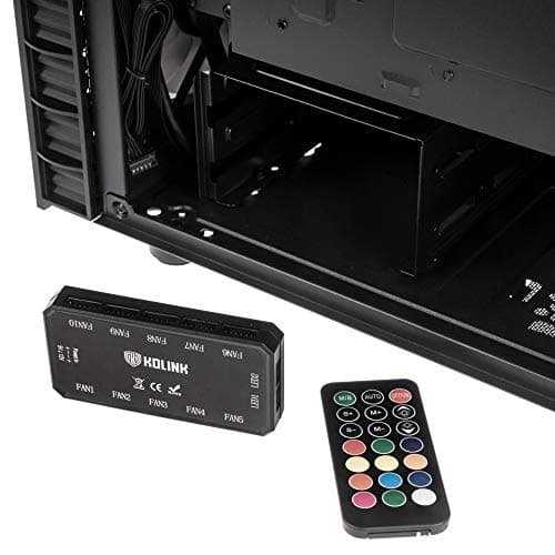 KOLINK OBSERVATORY LITE MESH RGB ATX Mid Tower Black Tempered Glass image