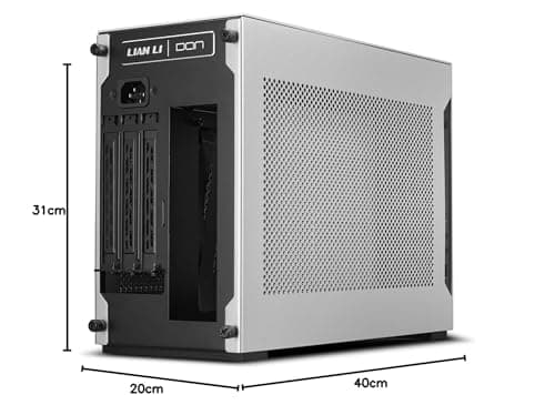 Lian Li A4-H20 Mini-ITX Desktop Silver / Black Mesh Side Panel image