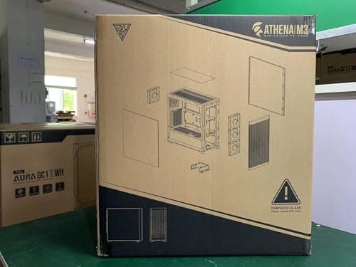 GAMDIAS ATHENA M3 ATX Mid Tower Black with Tempered Glass Side Panel and USB 3.2 Gen 2 Type-C, USB 3.2 Gen 1 Type-A image