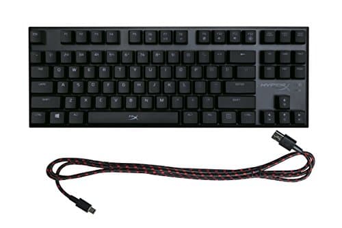 HyperX Alloy FPS Pro - Tenkeyless Mechanical Gaming Keyboard - 87-Key, Ultra-Compact Form Factor - Linear & Quiet - Cherry MX Red - Red LED Backlit (HX-KB4RD1-US/R1) image