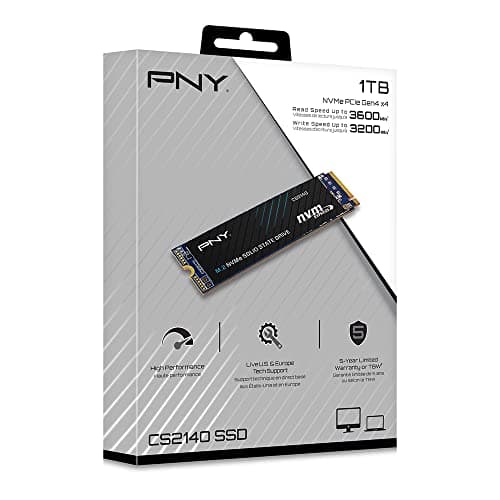 PNY CS2140 1TB M.2-2280 SSD PCIe 4.0 x4 NVMe image