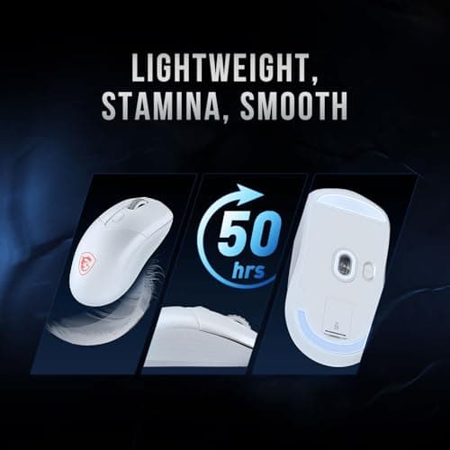 MSI VERSA 300 Wireless Gaming Mouse White image