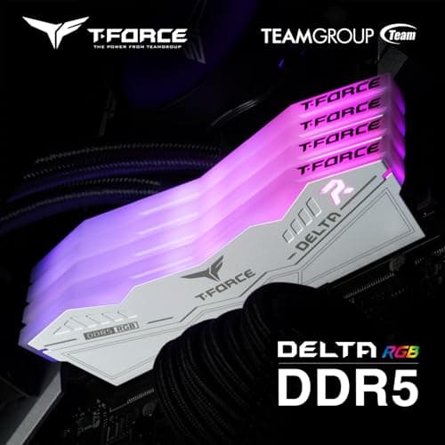 TEAMGROUP T-Force Delta RGB White DDR5-6000 CL38 32GB (2x16GB) image