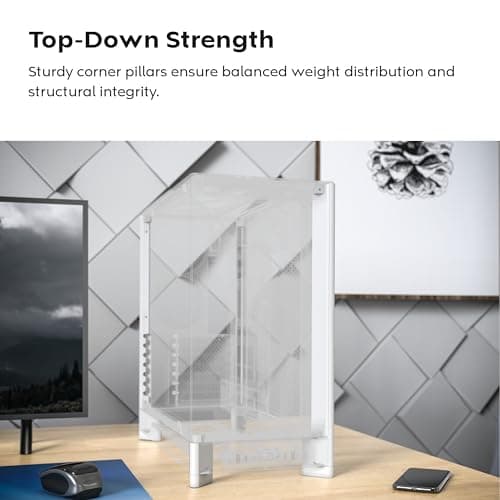 Montech HS02 Pro ATX Mid Tower White Tempered Glass Side Panel with USB 3.2 Gen 2 Type-C and USB 3.2 Gen 1 Type-A image