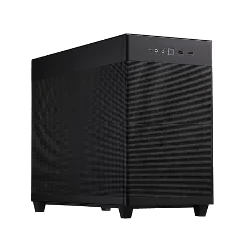 Asus Prime AP201 Micro ATX Mini Tower Black with Mesh Side Panel and USB 3.2 Gen 2 Type-C and USB 3.2 Gen 1 Type-A image