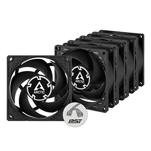 ARCTIC P8 80mm Black PWM PST 23.4 CFM 5-Pack image