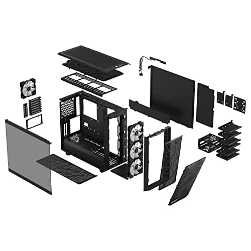 Fractal Design Meshify 2 RGB ATX Mid Tower Black Tempered Glass Side Panel image