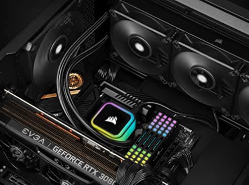 Corsair iCUE H100i RGB ELITE Water 240mm 59.1 CFM Black image