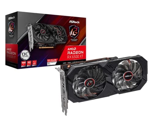 ASRock Phantom Gaming D OC Radeon RX 6500 XT 4GB GDDR6 Black image