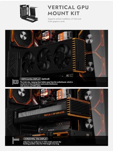 darkFlash DY460 ATX PC Case BLACK 4× ARGB PWM Fans Included image