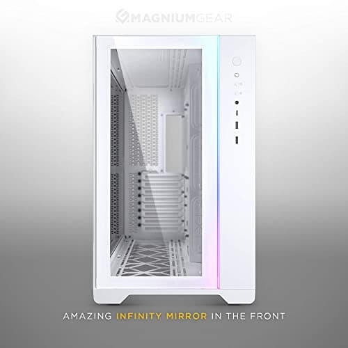 MagniumGear NEO QUBE 2 ATX Mid Tower White Tempered Glass Side Panel image