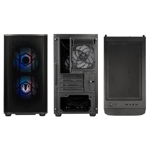 BitFenix Nova Mesh M ARGB MicroATX Mini Tower Black Tempered Glass Side Panel image