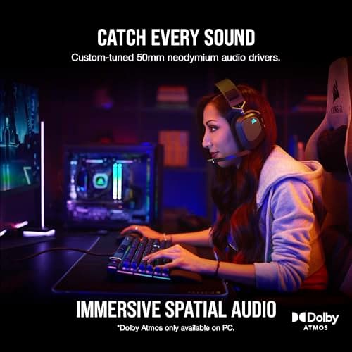Corsair HS80 Closed-Back Wireless Gaming Headset RGB image