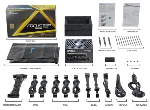 SeaSonic Focus GX V4 ATX 3 (2024) Black 1000W Fully Modular 80+ Gold Certified image