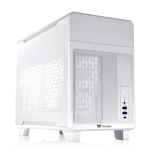 Thermaltake TR100 Mini-ITX Desktop White Mesh Side Panel, USB 3.2 Gen 2 Type-C, USB 3.2 Gen 1 Type-A image