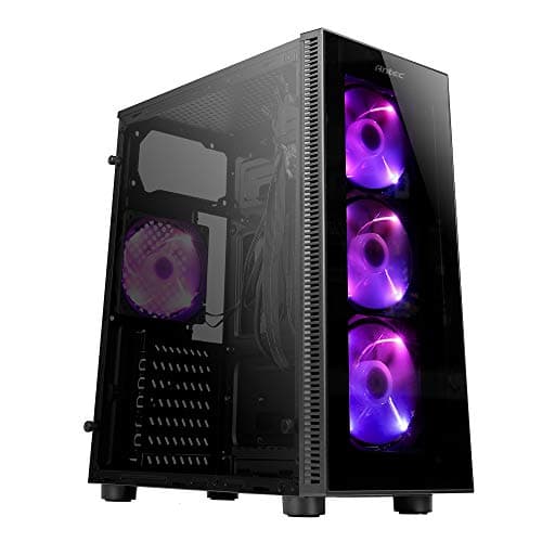 Antec NX210 ATX Mid Tower Black Tempered Glass Side Panel, USB 3.2 Gen 1 Type-A USB 2.0 Type-A image