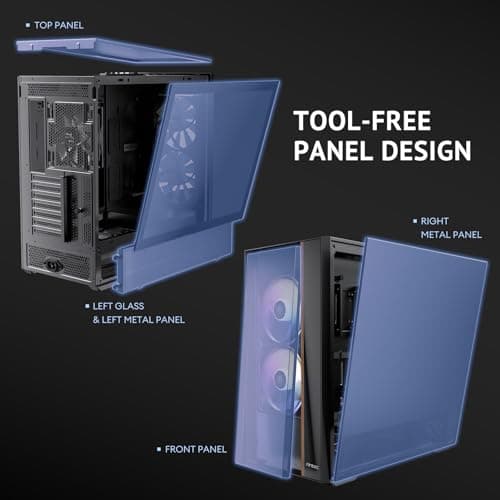 Antec FLUX REAR Mid Tower Case With Tempered Glass image