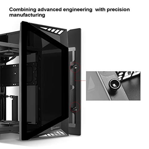 Silverstone Lucid LD03-AF Mini-ITX Tower Black with Tempered Glass Side Panel and USB 3.2 Gen 2 Type-C, USB 3.2 Gen 1 Type-A image