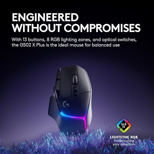 Logitech G502 X Plus Wired and Wireless Optical Gaming Mouse image