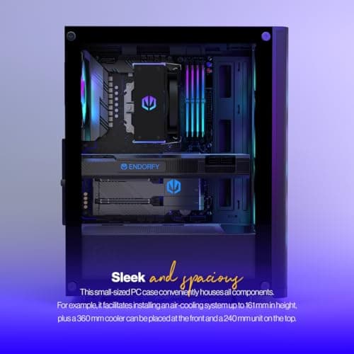 ENDORFY Ventum 200 ARGB ATX Mid Tower Black Tempered Glass Side Panel image