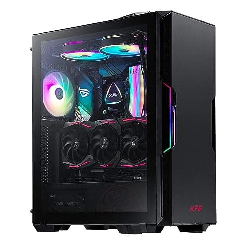ADATA XPG STARKER ATX Mid Tower Black with Tempered Glass Side Panel, USB 3.2 Gen 1 Type-A Front Panel, and 400 x 215 x 465 mm Dimensions image