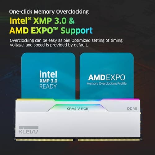Klevv CRAS V RGB White DDR5-6000 CL30 64GB (2x32GB) image