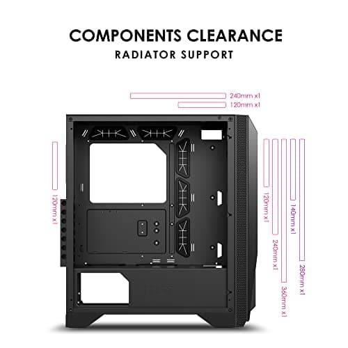 MSI MPG GUNGNIR 120R ATX Mid Tower Black with Tempered Glass Side Panel and USB 3.2 Gen 2x2 Type-C USB 3.2 Gen 1 Type-A image
