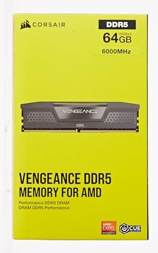 Corsair Vengeance 64GB (2 x 32GB) DDR5-6000 PC5-48000 CL30 Dual Channel Desktop Memory Kit CMK64GX5M2B6000C30 image