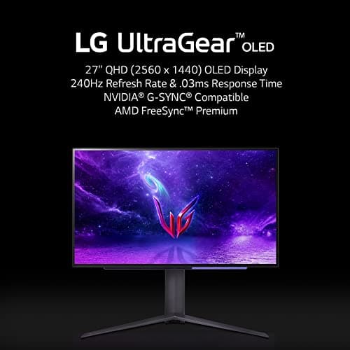 LG 27GR95QE-B 26.5" 1440p 240Hz OLED Monitor image