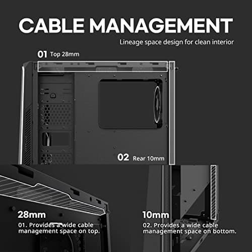 Zalman K1 ATX Mid Tower Black Acrylic Side Panel, USB 3.2 Gen 1 Type-A, USB 2.0 Type-A image